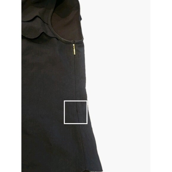 Tory Burch Black Scallop Sleeveless Top Size 2 Classic Tank Blouse Workwear - Picture 7 of 10